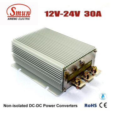 Fuente de alimentación del coche del convertidor 12V-24VDC 30A DC-DC con prenda impermeable IP68